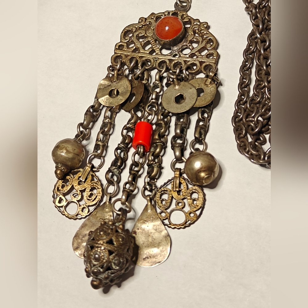 Vintage Kuchi Afghan Tribal Ethnic Pendant Necklace
